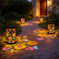 Solar Garden Lantern with Floral Light Projections