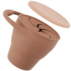 Silicone Snack Cup with Leak-Proof Lid for Kids