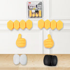 Adhesive Cable Clips Set with Thumbs Up HooksMix