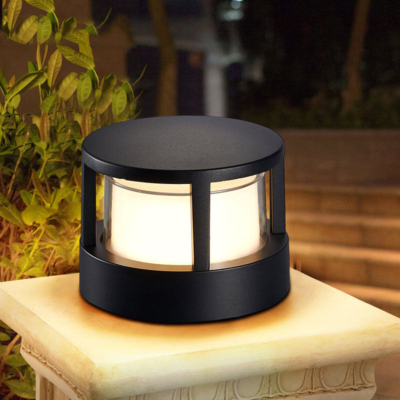 Waterproof LED Landscape Light - Aluminum Square Design Round - With Cover