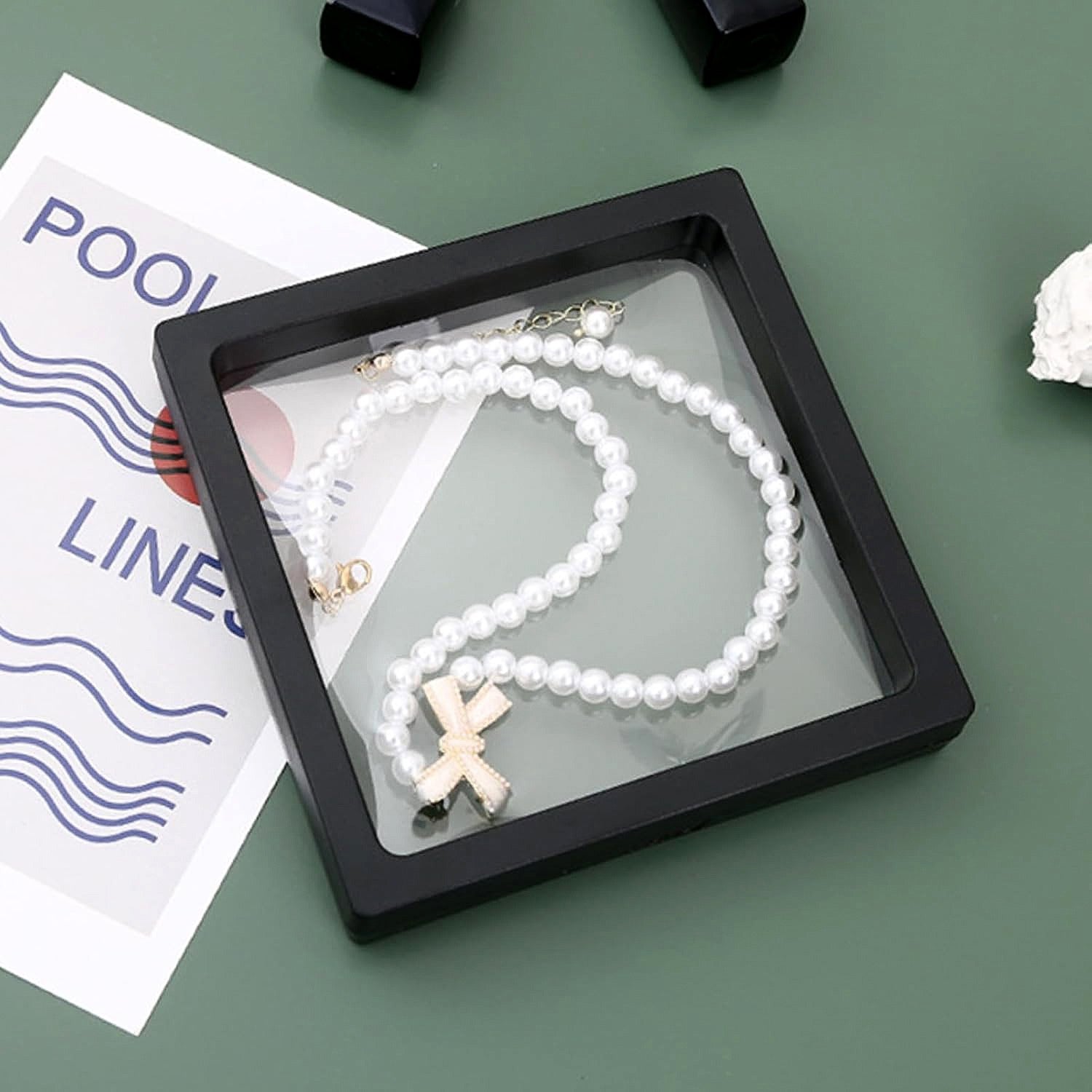 Floating Display Case with Magnetic Lock