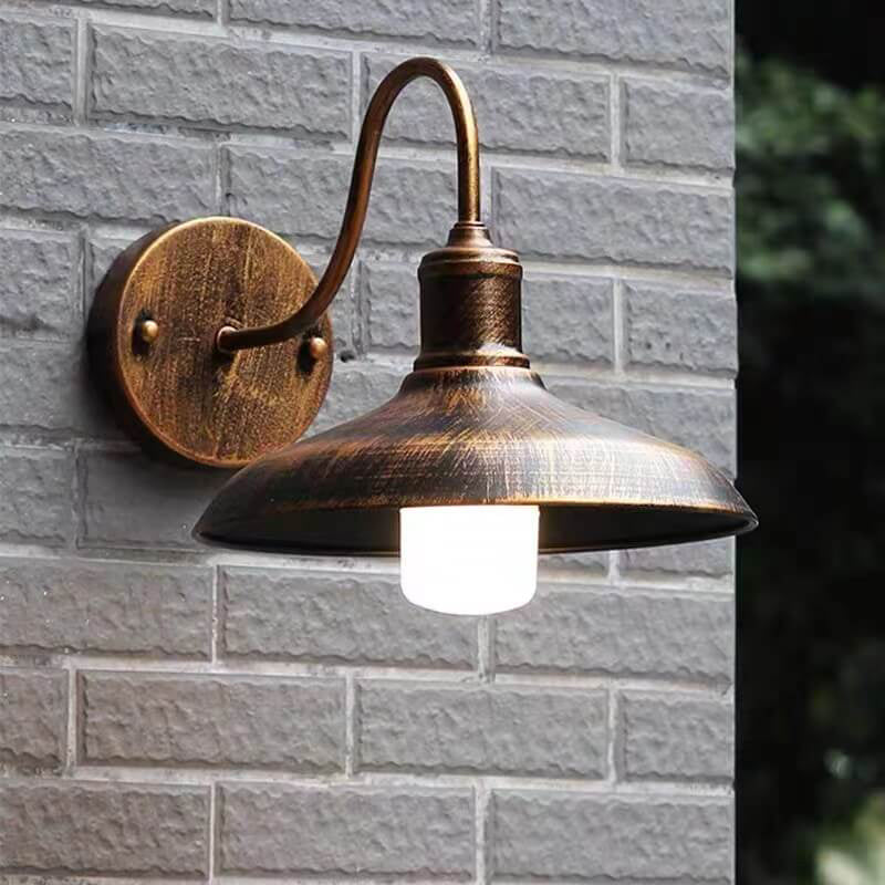 Industrial Wall Sconce with Curved Arm