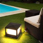 Waterproof LED Landscape Light - Aluminum Square Design Square - With Cover