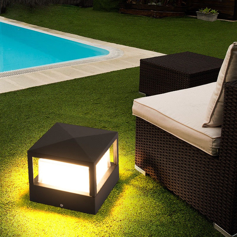 Waterproof LED Landscape Light - Aluminum Square Design Square - With Cover