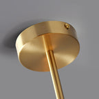 Modern Glass Pendant Light with Copper Finish