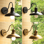 Industrial Wall Sconce with Curved Arm