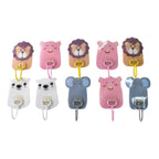 Animal Wall Hooks Set - Self-Adhesive, No-Drill Installation