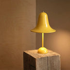 Rechargeable LED Bell Table Lamp with Touch Dimmer Yellow