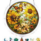 Acrylic Window Catcher with Stained Glass Design