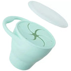 Silicone Snack Cup with Leak-Proof Lid for Kids