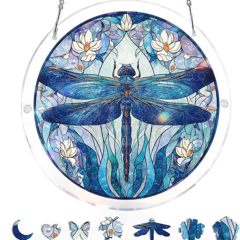 Acrylic Window Catcher with Stained Glass Design