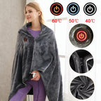 Heated Wearable Blanket with USB Power Bank