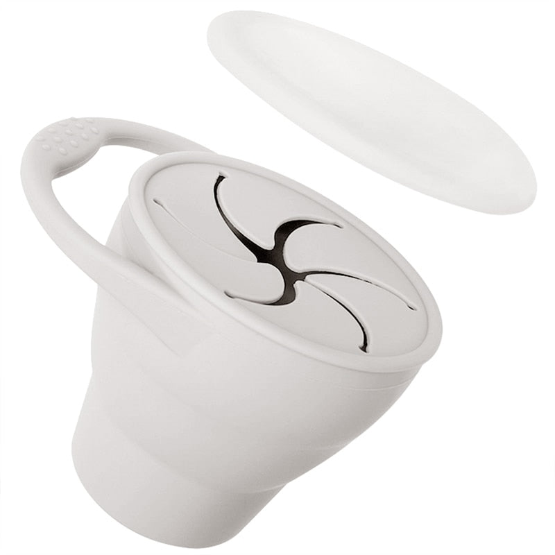 Silicone Snack Cup with Leak-Proof Lid for Kids