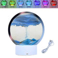 LED Sand Art Lamp with Color Changing Light Blue
