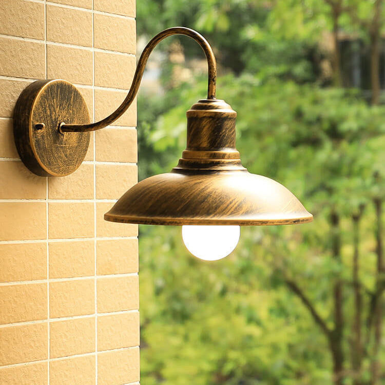 Industrial Wall Sconce with Curved Arm
