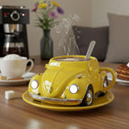 Vintage Car Ceramic Mug – 3D Auto Design Coffee Cup Yellow