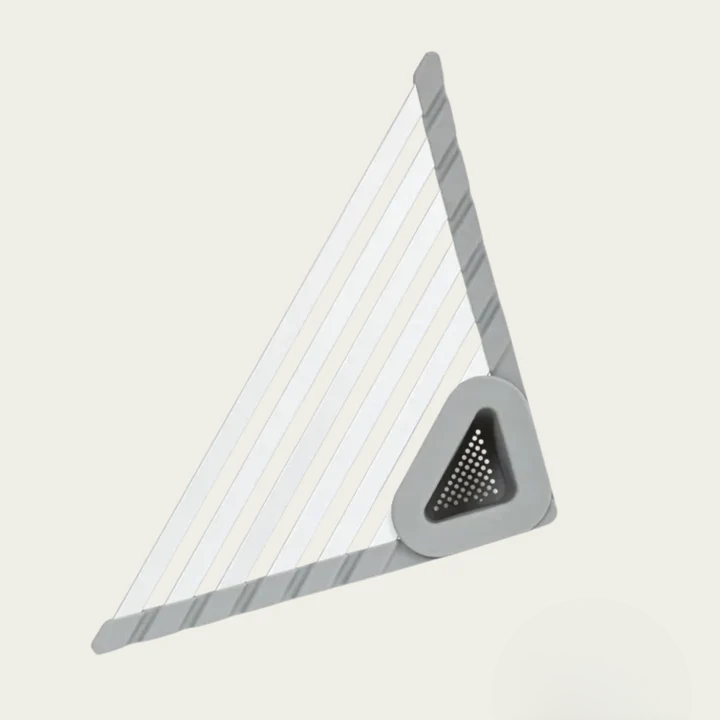Triangular Corner Sink Organizer with Direct Drain