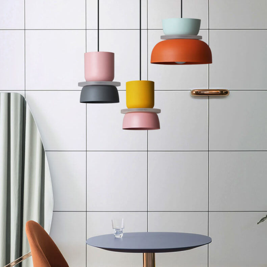 Scandinavian LED Pendant Light – Modern Two-Tone Design