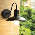 Industrial Wall Sconce with Curved Arm