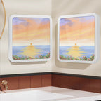 Wall-Mounted Storage Box with Sunset Artwork