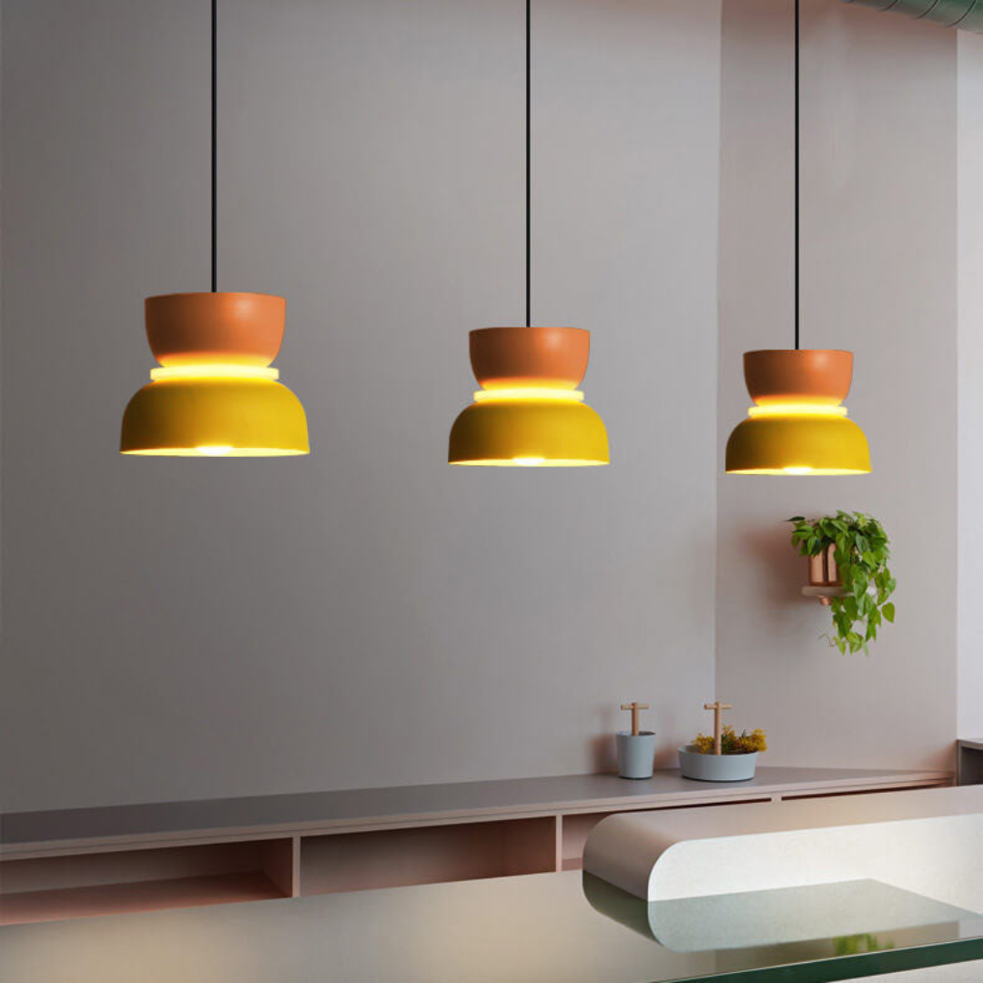 Scandinavian LED Pendant Light – Modern Two-Tone Design
