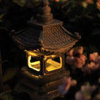 Japanese Solar Pagoda Garden Lantern with LED Light