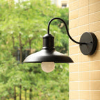 Industrial Wall Sconce with Curved Arm