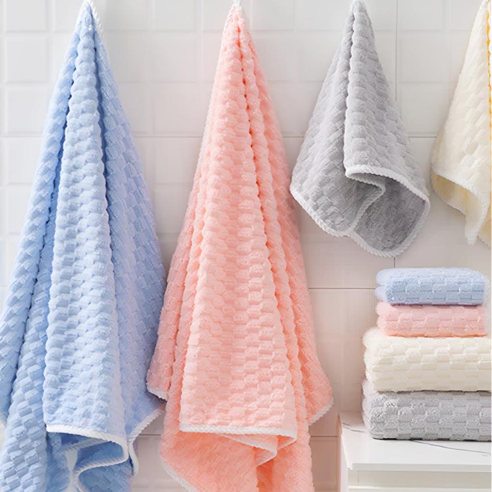 Soft Fleece Towel Set with Hanging Loop