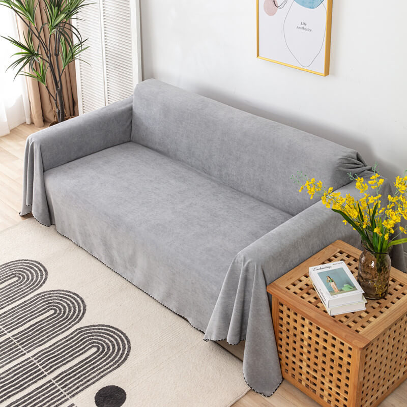 Waterproof Sofa Throw Cover with Jacquard Edge