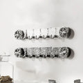 Self-Adhesive Wall Hook Rack with Foldable Hooks – No Drilling White