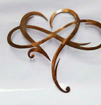 Infinity Heart Metal Wall Art Gold
