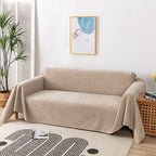 Waterproof Sofa Throw Cover with Jacquard Edge Khaki