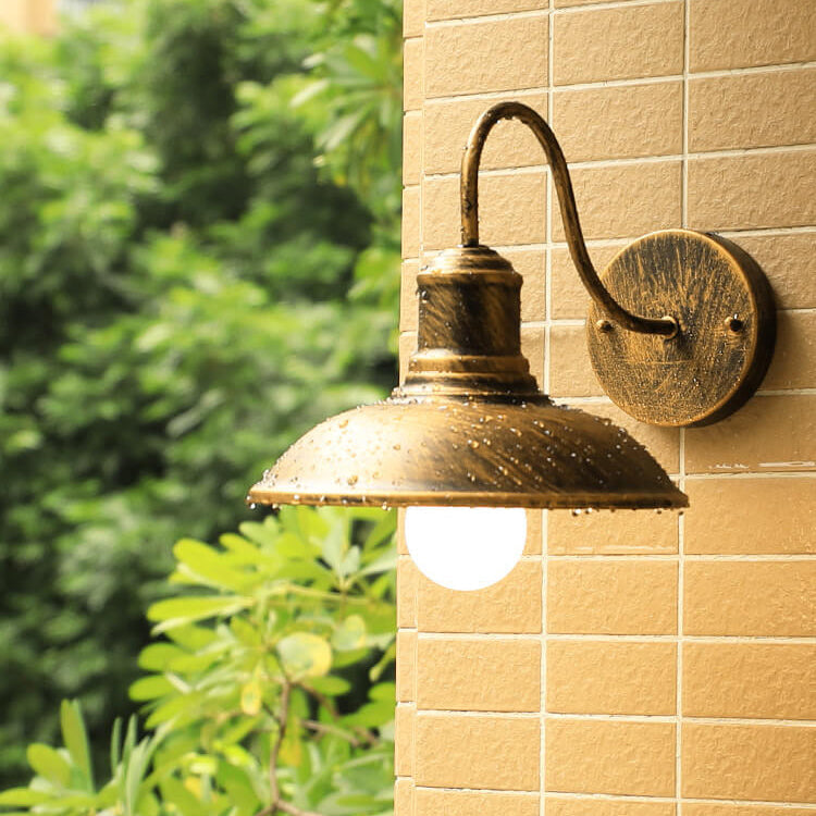 Industrial Wall Sconce with Curved Arm