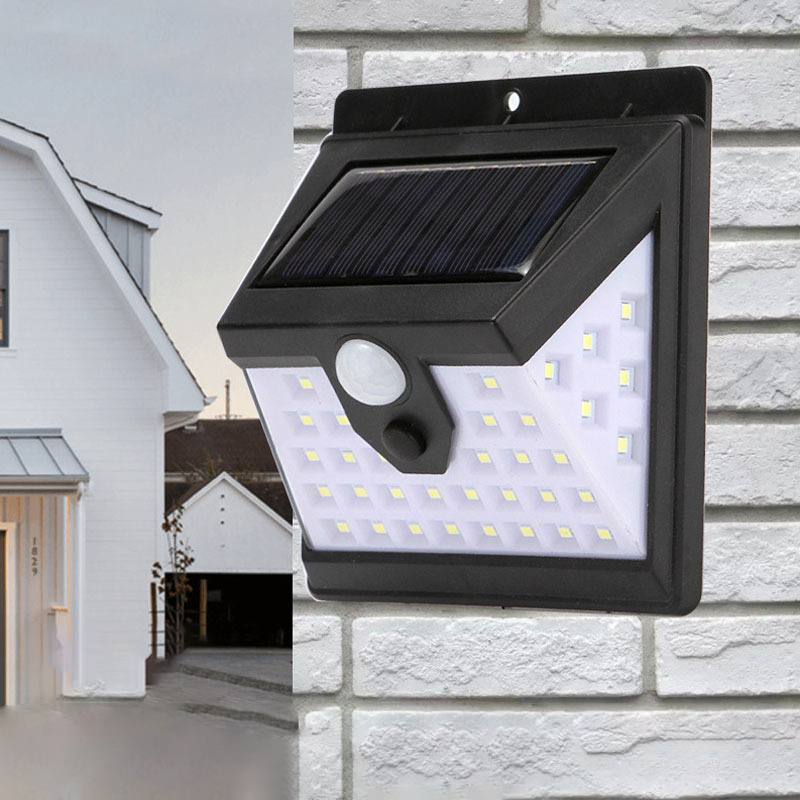Solar Motion Sensor Wall Light with LED Panel