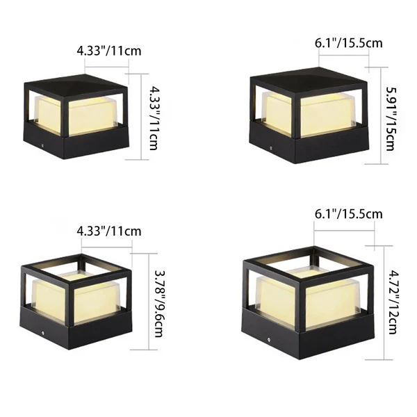 Waterproof LED Landscape Light - Aluminum Square Design