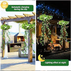 Solar Ivy Hanging Planter with LED Lights