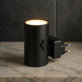 Dimmable LED Night Light to Plug In with Rotary Controller – Warm White Light Black