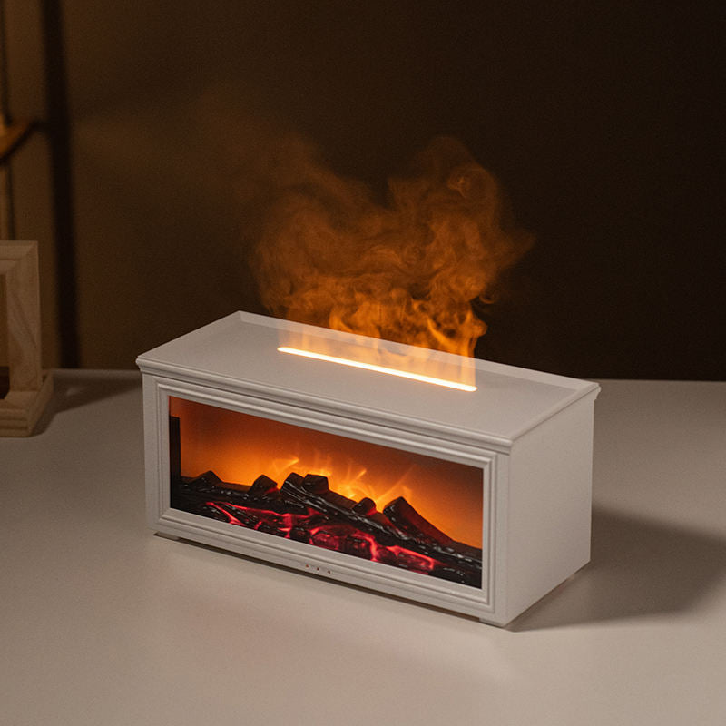 Flame Effect Diffuser with LED Fireplace Ambiance