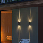 Modern LED Outdoor Wall Light - Weatherproof Aluminum Large - One main beam pointing upward Dimmable