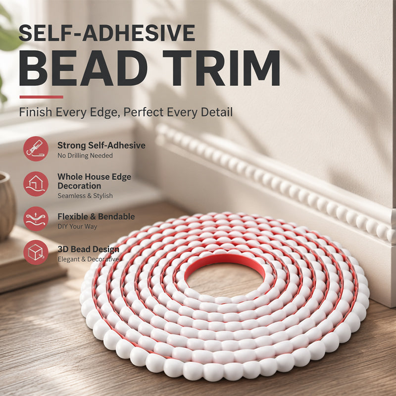 Self-Adhesive Decorative Bead Trim - No-Drill Installation