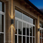Modern LED Outdoor Wall Light - Weatherproof Aluminum Large - One main beam pointing upward Not dimmable White light (5000K)