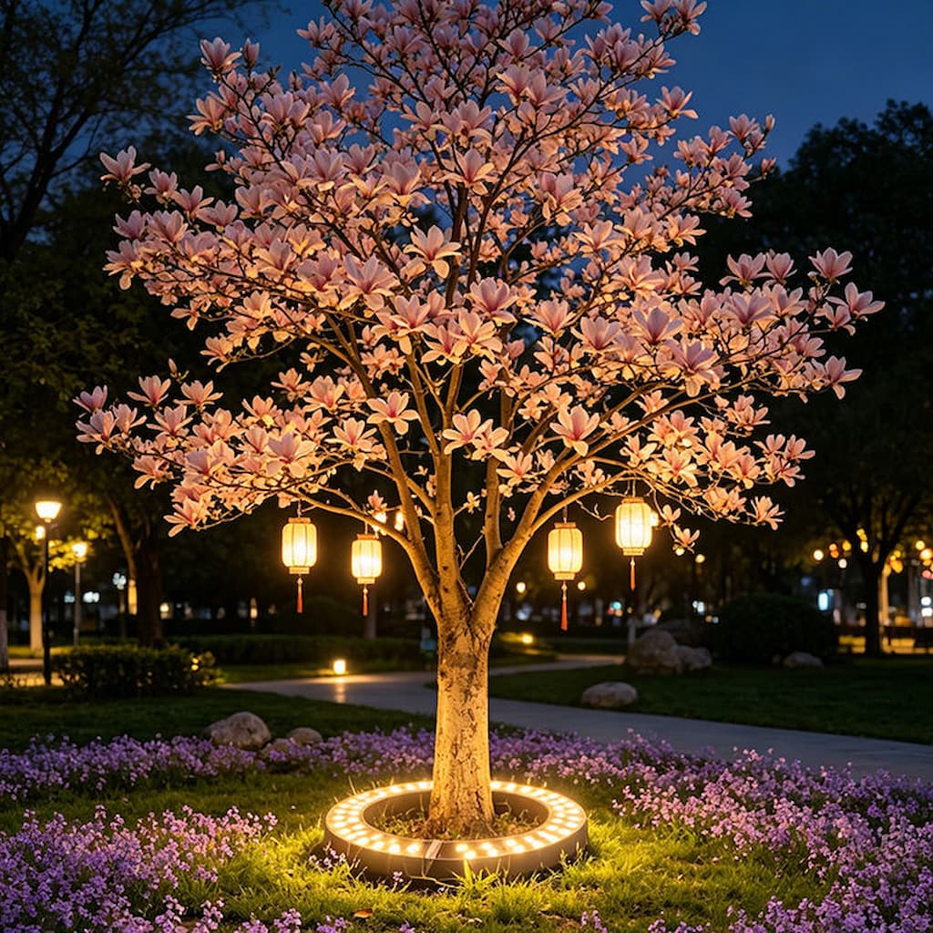 LED Tree Ring Light with 360° Illumination