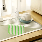 Triangular Corner Sink Organizer with Direct Drain Gray