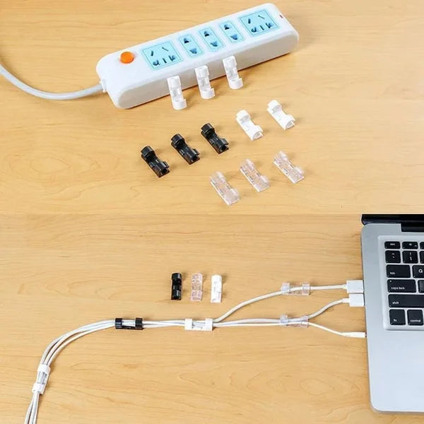 Cable Organizer Clips with Adhesive Backing