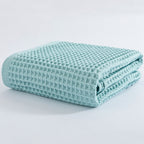 Waffle Weave Bath Towel – Lightweight & Quick-Dry Blue 27.5"x55"