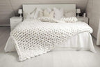 Chunky Knit Throw Blanket – Soft Cotton Weave