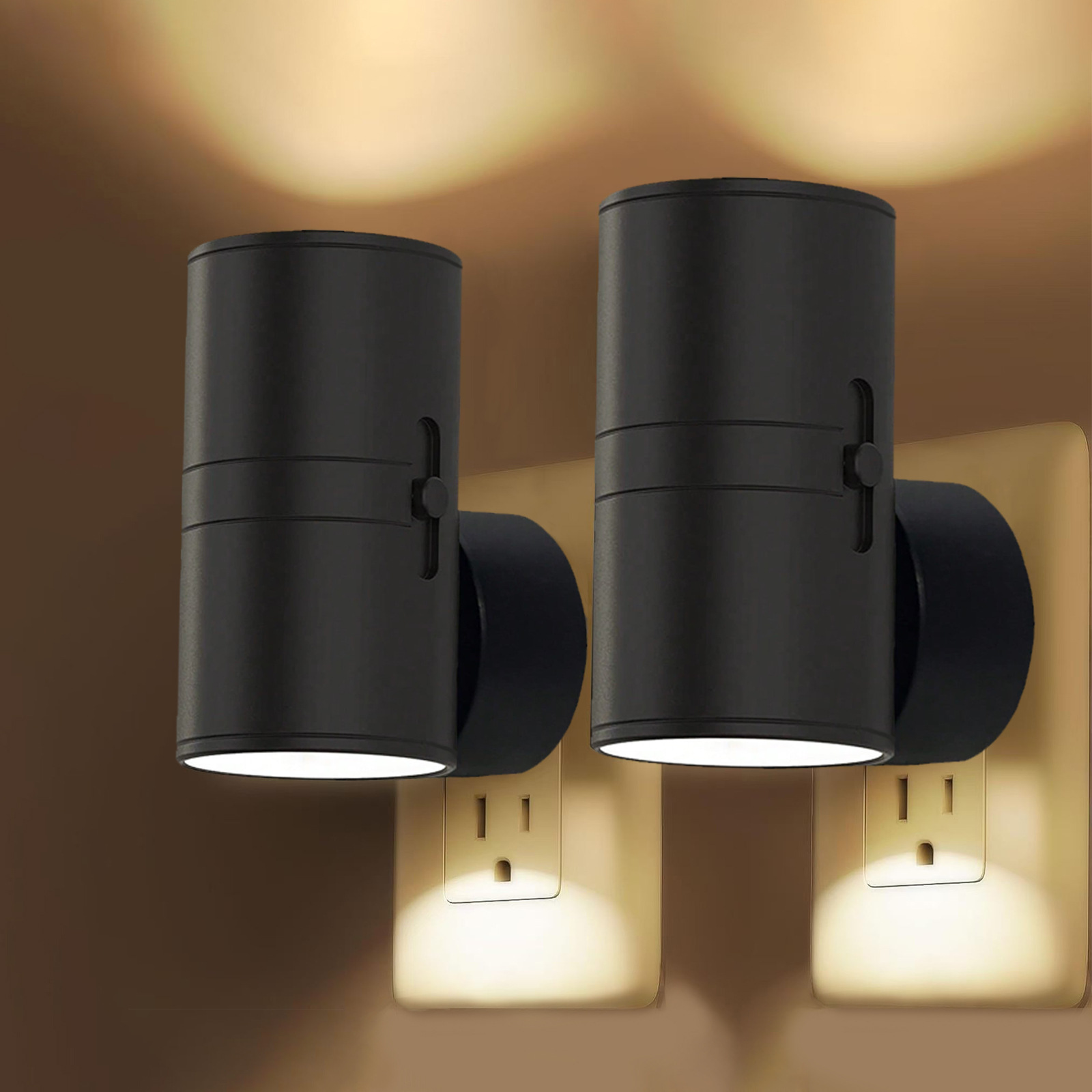 Dimmable LED Night Light to Plug In with Rotary Controller – Warm White Light