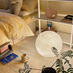 Modern Sphere Floor Lamp with Dimmable LED Three Color Temperature
