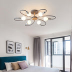 Modern Metal Ceiling Light with Curved Arms