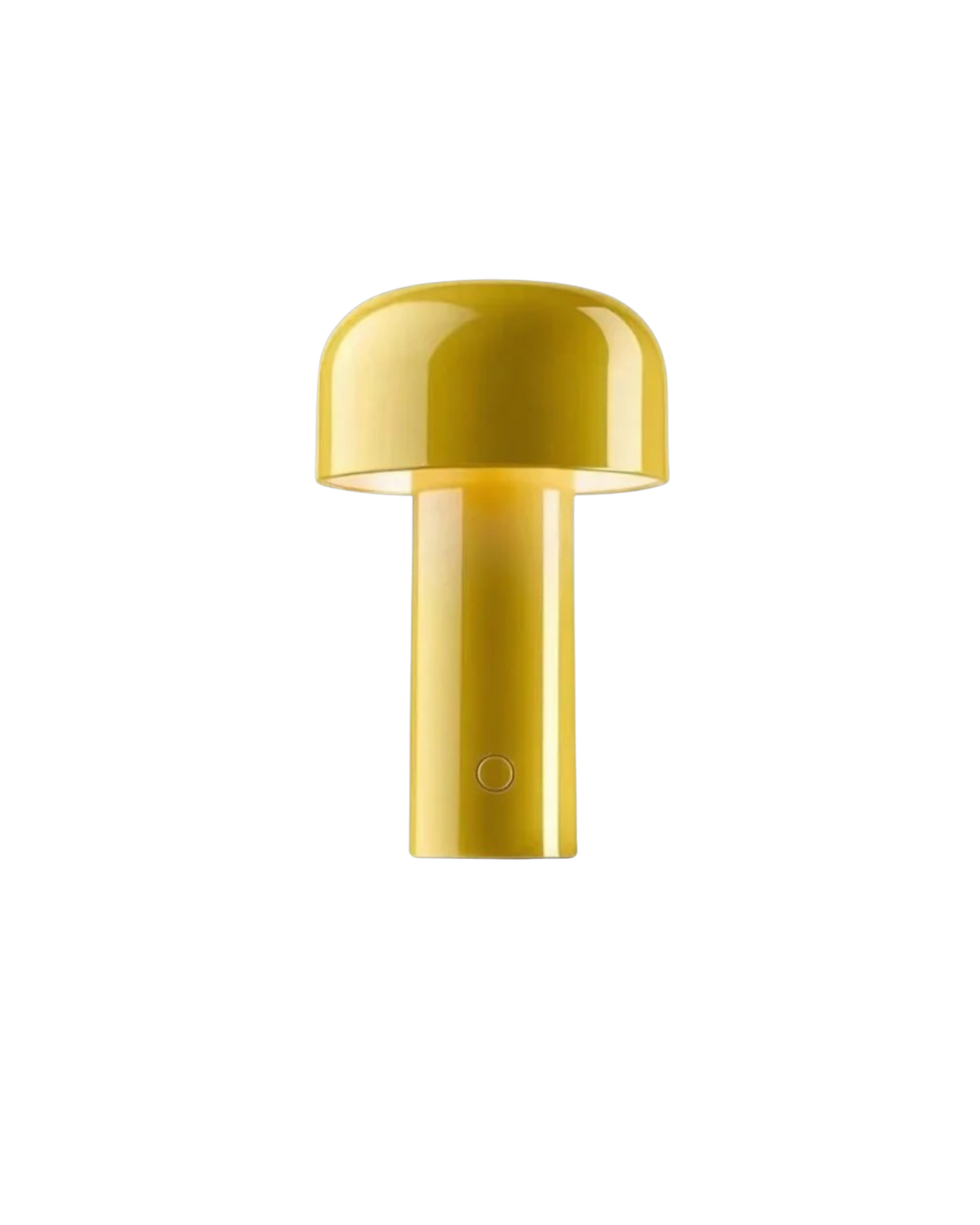Modern Mushroom Table Lamp with Bell-Shaped Shade Yellow